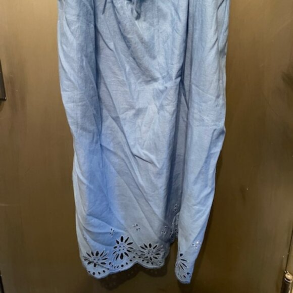 J.Crew Tie-Shoulder Hydrangea Mini Dress Embroidery Size Large - Picture 11 of 15